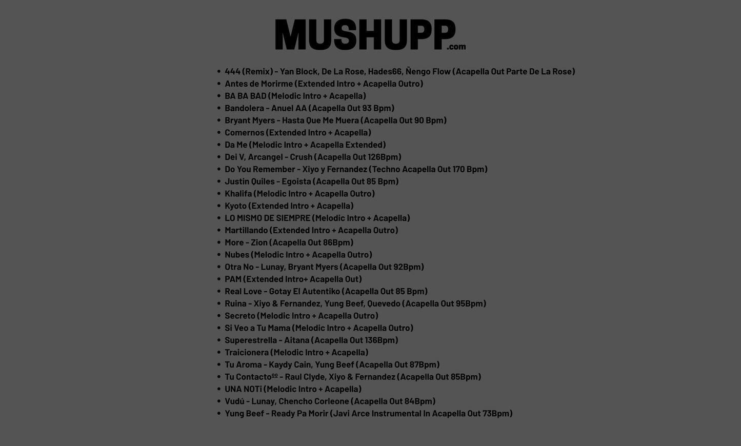 Pack Noviembre - Acapella Outro + Melodic Intro